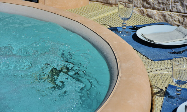 jacuzzi in tuin